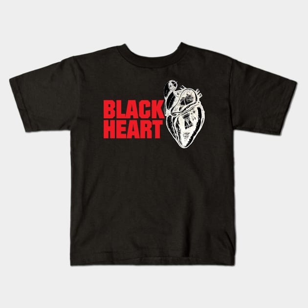 Black Heart Kids T-Shirt by artpirate